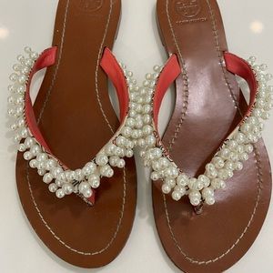 TORY BURCH Pearl Sandals Sz 7.5
